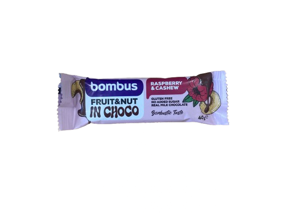 Bombus Μπάρα Rasberry & Cashew